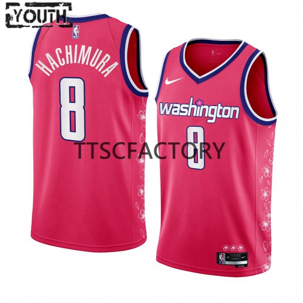 Washington Wizards Trikot Rui Hachimura 8 Nike 2022-23 City Edition Pink Swingman - Kinder